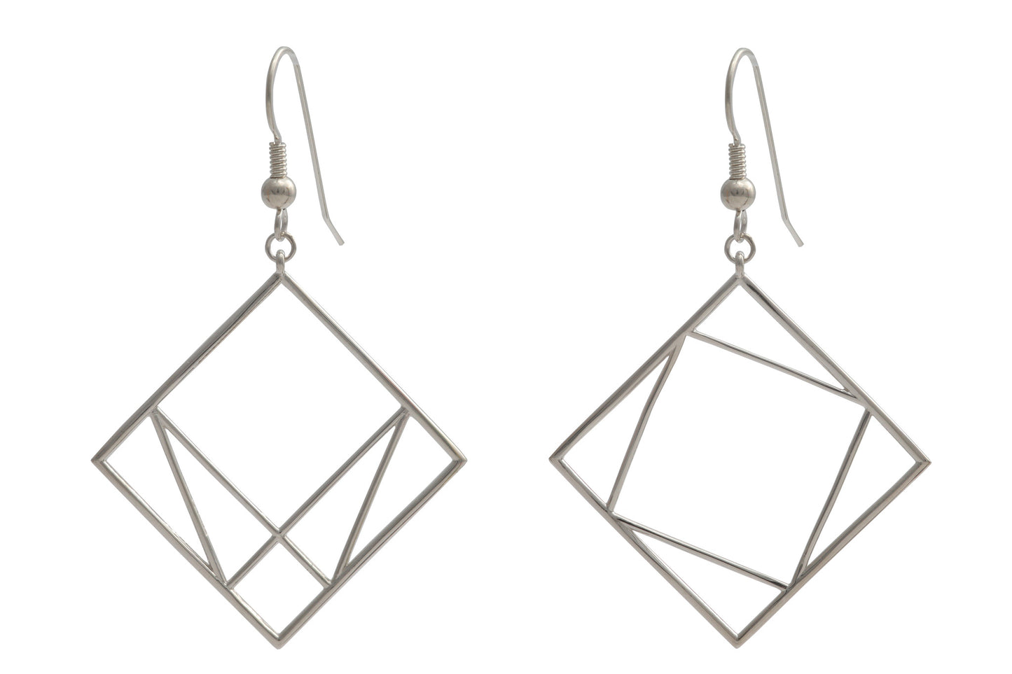 Pythagorean Theorem Earrings - Butterfly Variation - Sterling Silver Math Teacher Gift - Geometric Jewelry