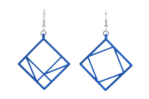 Pythagorean Earring, Blue