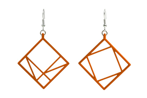 Pythagorean Earring, Orange