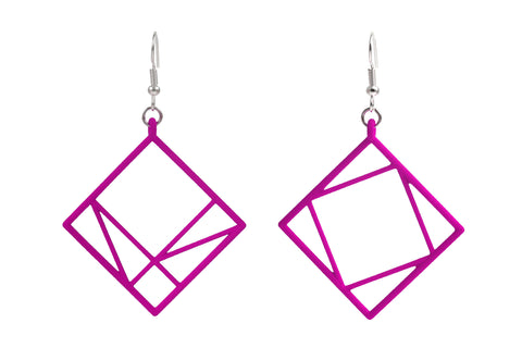 Pythagorean Earring, Pink