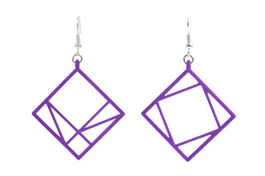 Pythagorean Earring,  Purple