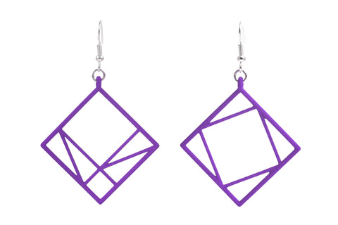 Pythagorean Earring, Purple